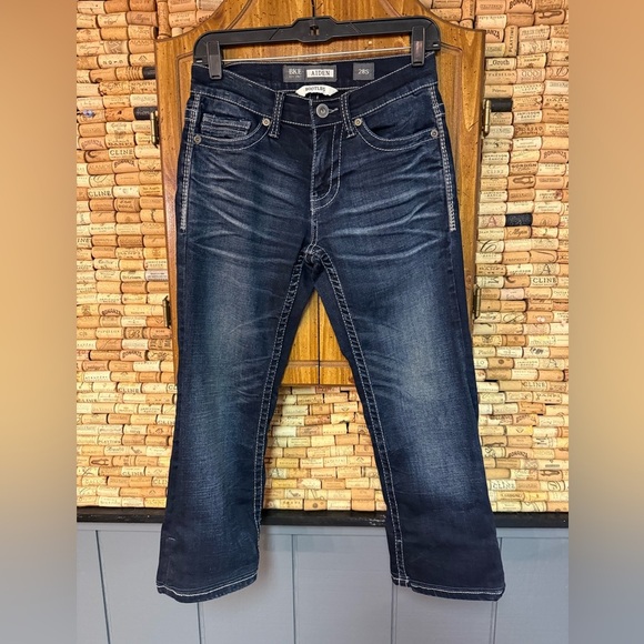 BKE Denim - BKE Aiden Bootcut dark wash low rise cotton denim size 28 Short